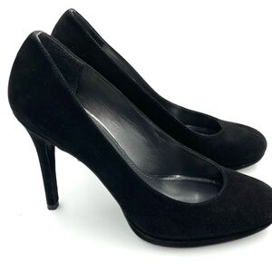 Stuart Weitzman Black Heeled Pumps Minimalist Design